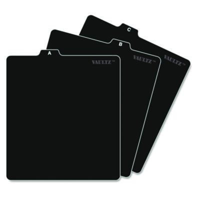 A-Z Cd File Guides, 1/3-Cut Top Tab, A To Z, 5 X 5.75, Black, 26/Set