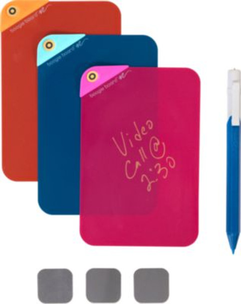 Versanotes Starter Pack Reusable Notes, 4 x 6, Three Assorted Color Notes Plus Pen