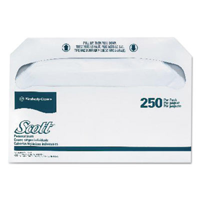 Personal Seats Toilet Seat Covers, 14.5 X 17, White, 250/Pack, 20 Packs/Carton