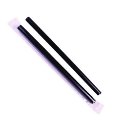 Boba Straws, 9", Plastic, Black, 1,600/Carton