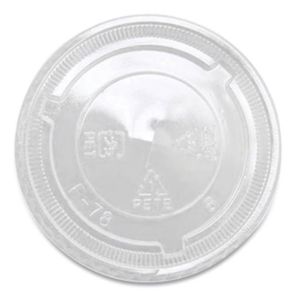 Pet Lids, X Straw Hole, Fits 8 Oz To 10 Oz Cold Cups, Plastic, Clear, 1,000/Carton