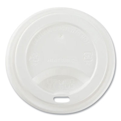 Hot Cup Lids, Sipper Lid, Fits 8 Oz Hot Cups, Plastic, White, 1,000/Carton
