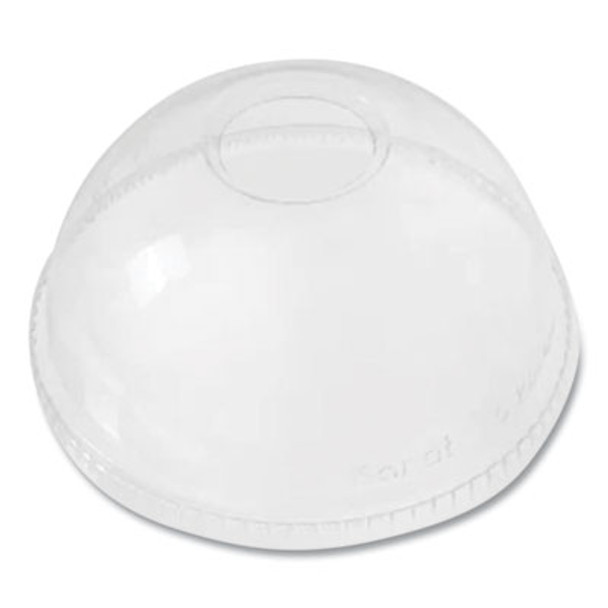 Pet Lids, Dome Lid, Fits 12 Oz To 24 Oz Cold Cups, Plastic, Clear, 1,000/Carton
