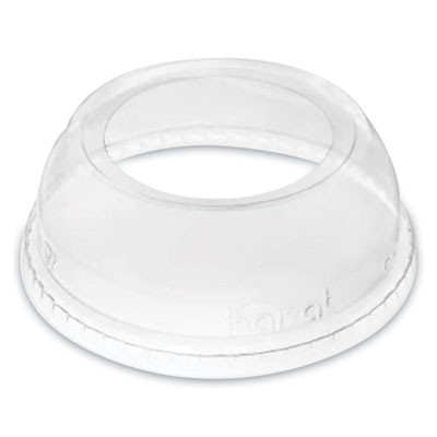 Pet Lids, Wide Opening Dome, Fits 12 Oz To 24 Oz Cold Cups, Plastic, Clear, 1,000/Carton