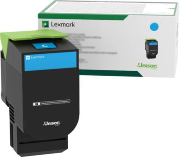 70C00Cg Return Program Toner, 1,000 Page-Yield, Cyan