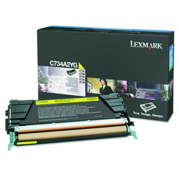 C734a2Yg Toner, 6,000 Page-Yield, Yellow