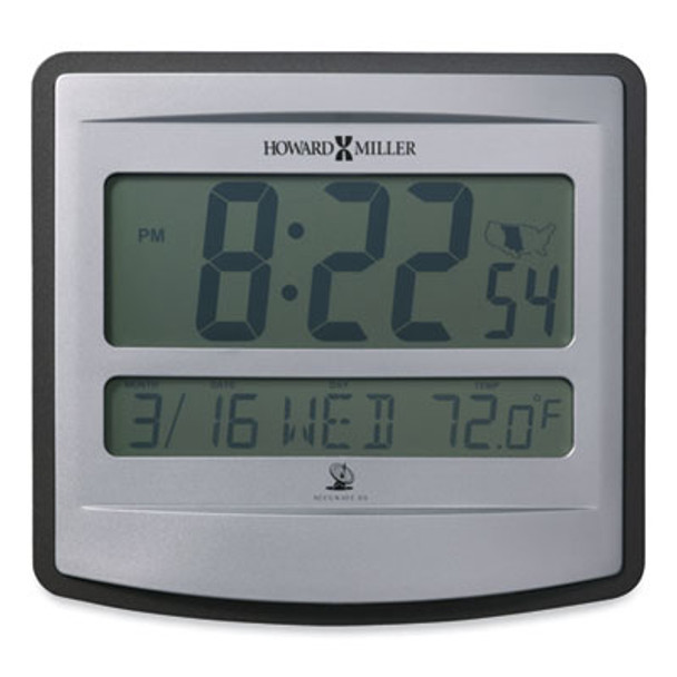Nikita Wall Clock, Silver/Charcoal Case, 8.75" x 8", 2 Aa (Sold Separately)