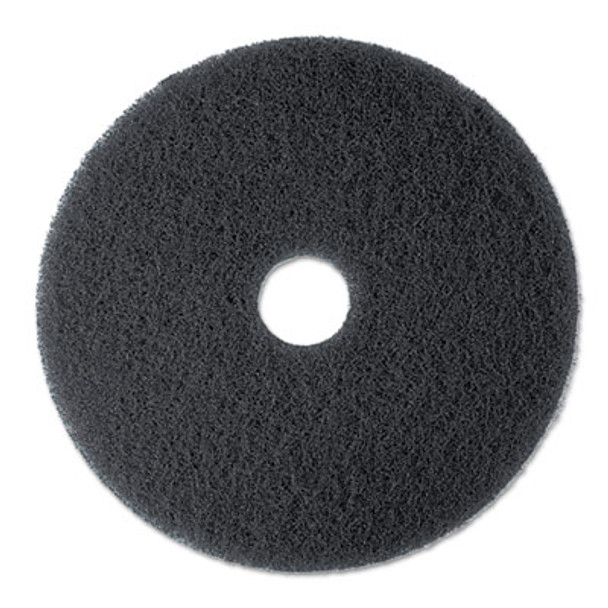Low-Speed Stripper Floor Pad 7200, 13" Diameter, Black, 5/Carton
