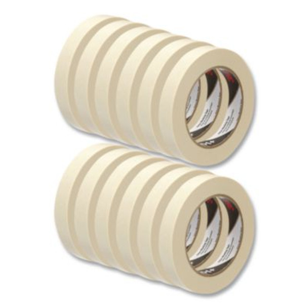 Value Masking Tape 101+, 3" Core, 0.70" X 60 Yds, Tan, 12/Pack