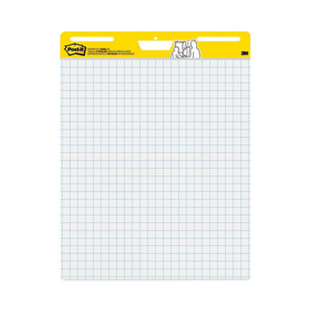 Vertical-Orientation Self-Stick Easel Pads, Quadrille Rule (1 Sq/In), (30) White 25 x 30 Sheets, 4/Carton