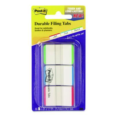 1" Lined Tabs, 1/5-Cut, Lined, Assorted Colors, 1" Wide, 66/Pack