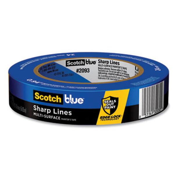 Sharp Lines Multi-Surface Painter's Tape, 3" Core, 0.94" X 60 Yds, Blue