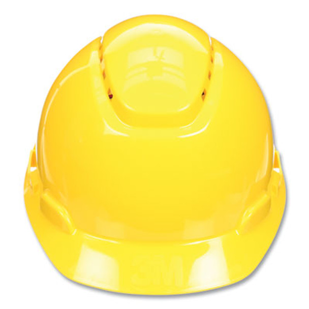 Securefit H-Series Hard Hats, H-700 Vented Cap With Uv Indicator, 4-Point Pressure Diffusion Ratchet Suspension, Yellow