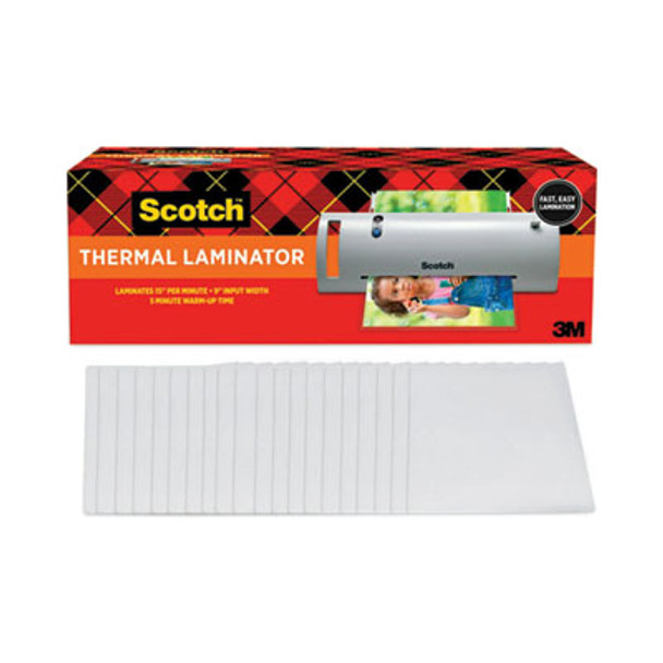 Thermal Laminator Value Pack, Two Rollers, 9" Max Document Width, 5 Mil Max Document Thickness