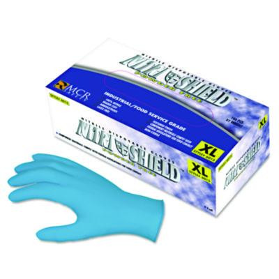 Disposable Nitrile Gloves, Powder-Free, Large, 4 Mil Thick, Blue, 100/Box