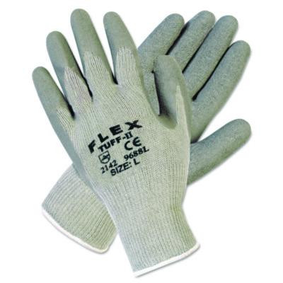 Flextuff Latex Dipped Gloves, En388: 2142, Large, Gray, 12 Pairs