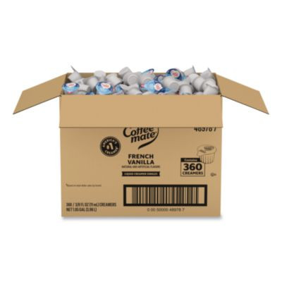 Liquid Coffee Creamer, French Vanilla, 0.38 Oz Mini Cups, 360/Carton