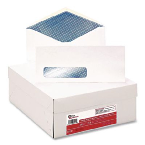 #10 Trade Size Security Tint Envelope, Commercial Flap, Gummed Closure, 4.13 X 9.5, White, 500/Box