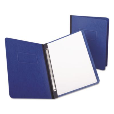 Heavyweight Pressguard And Pressboard Report Cover W/Reinforced Side Hinge, 2-Prong Fastener, 3" Cap., 8.5 X 11, Dark Blue