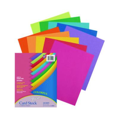 Array Card Stock, 65 Lb Cover Weight, 8.5 x 11, Assorted Lively Colors, 250/Pack