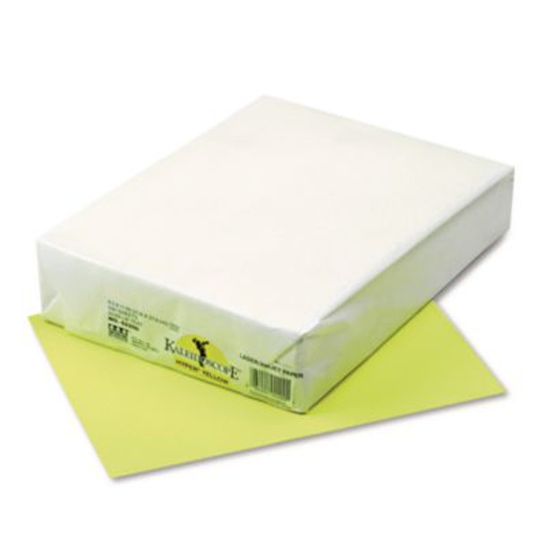 Kaleidoscope Multipurpose Colored Paper, 24 Lb Bond Weight, 8.5 x 11, Hyper Yellow, 500/Ream
