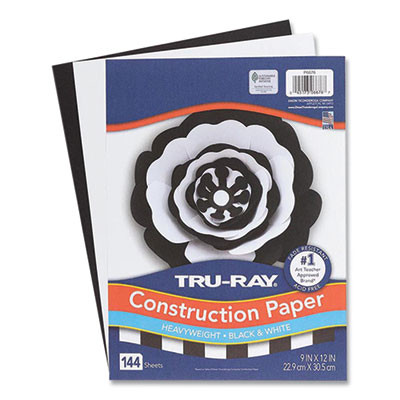 Tru-Ray Construction Paper, 76 Lb Text Weight, 9 x 12, Assorted Colors, 144/Pack