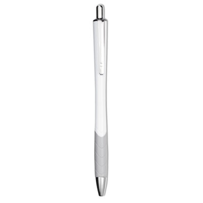 Inkjoy 700 Rt Ballpoint Pen, Retractable, Medium 1 Mm, Black Ink, White/Gray Barrel, Dozen