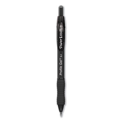 Profile Gel Pen, Retractable, Fine 0.5 Mm, Black Ink, Translucent Black Barrel, 36/Pack