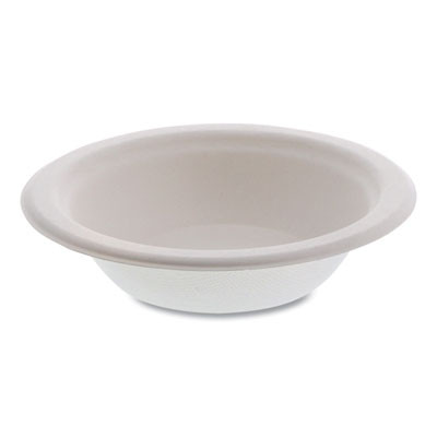 Earthchoice Pfas Free Compostable Dinnerware, Bowl, Sugarcane, 12 Oz, Natural, 1,000/Carton