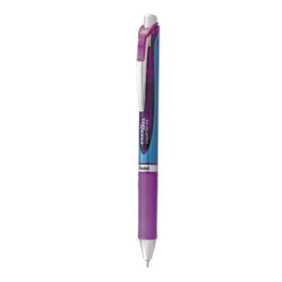 Energel Rtx Gel Pen, Retractable, Fine 0.5 Mm, Violet Ink, Violet/Blue Barrel
