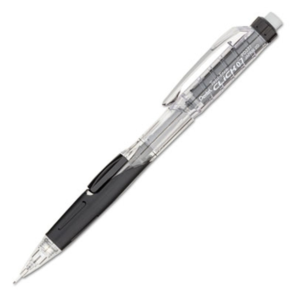 Twist-Erase Click Mechanical Pencil, 0.7 Mm, Hb (#2), Black Lead, Black Barrel