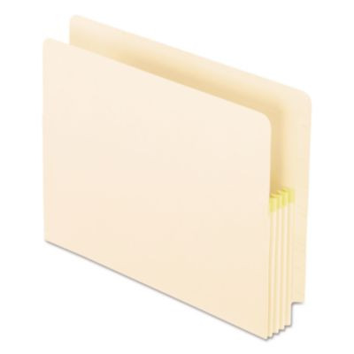 Convertible End Tab File Pockets, 3.5" Expansion, Letter Size, Manila, 25/Box