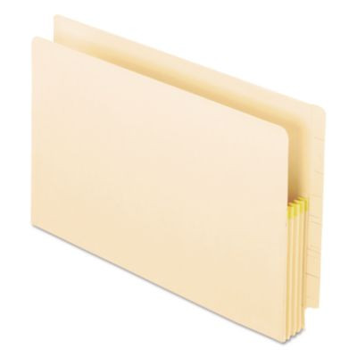 Manila Drop Front Shelf File Pockets With Rip-Proof-Tape Gusset Top, 3.5" Expansion, Legal Size, Manila, 25/Box