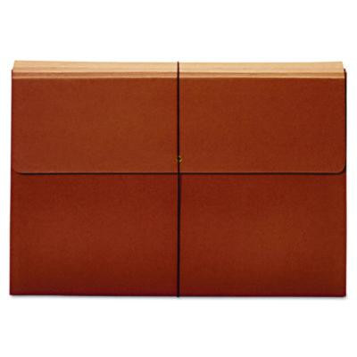 Expanding Wallet, 3.5" Expansion, 1 Section, Elastic Cord Closure, Tabloid Size, Brown