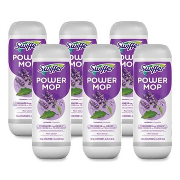 Powermop Refill Cleaning Solution, Lavender Scent, 25.3 Oz Refill Bottle, 6/Carton