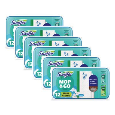 Wet Refill Cloths, 8 x 10, Fresh Scent, White, 12/Box, 6 Boxes/Carton