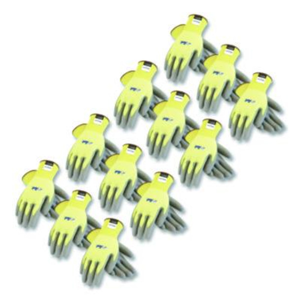 G-Tek Kev Cut-Resistant Seamless-Knit Gloves, En388: 4231, Large (Size 9), Yellow/Gray, 12 Pairs