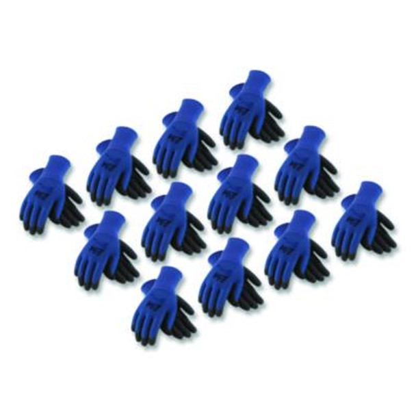 Gp Nitrile-Coated Nylon Gloves, En388: 4121, 10" Long, Small, Blue/Black, 12 Pairs