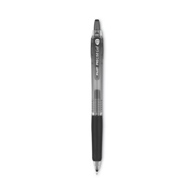 Precise Gel Begreen Gel Pen, Retractable, Fine 0.7 Mm, Black Ink, Smoke Barrel, Dozen