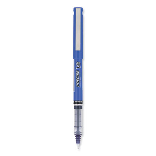 Precise V5 Rollerball Pen, Stick, Extra-Fine 0.5 Mm, Purple Ink, Purple/Clear Barrel, Dozen