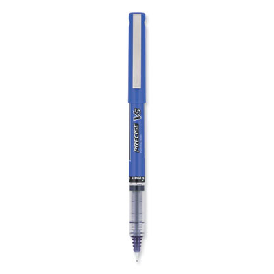 Precise V5 Rollerball Pen, Stick, Extra-Fine 0.5 Mm, Purple Ink, Purple/Clear Barrel, Dozen
