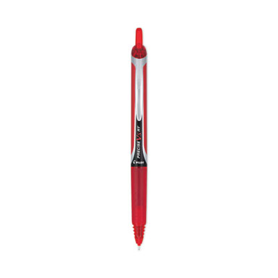 Precise V5Rt Rollerball Pen, Retractable, Extra-Fine 0.5 Mm, Red Ink, Red Barrel