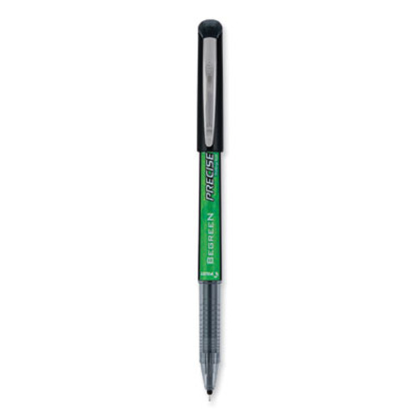 Precise V5 Begreen Rollerball Pen, Stick, Extra-Fine 0.5 Mm, Black Ink, Black Barrel, Dozen