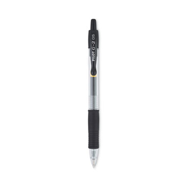 G2 Premium Gel Pen, Retractable, Extra-Fine 0.5 Mm, Black Ink, Smoke/Black Barrel, Dozen