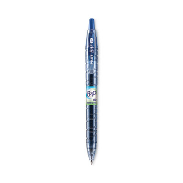 B2p Bottle-2-Pen Recycled Gel Pen, Retractable, Fine 0.7 Mm, Blue Ink, Translucent Blue Barrel