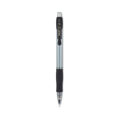 G2 Mechanical Pencil, 0.7 Mm, Hb (#2), Black Lead, Clear/Black Barrel, Dozen