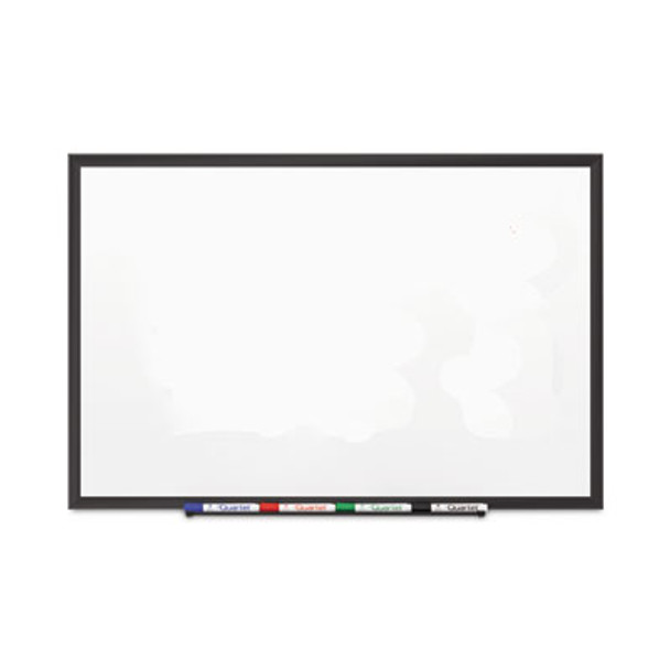 Classic Series Porcelain Magnetic Dry Erase Board, 72" x 48", White Surface, Black Aluminum Frame
