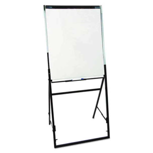 Futura Dry Erase Presentation Easel, 26" x 35", White Surface, Black Steel Frame