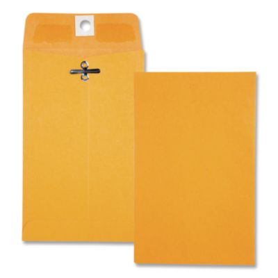 Clasp Envelope, 28 Lb Bond Weight Kraft, #15, Square Flap, Clasp/Gummed Closure, 4 x 6.38, Brown Kraft, 100/Box