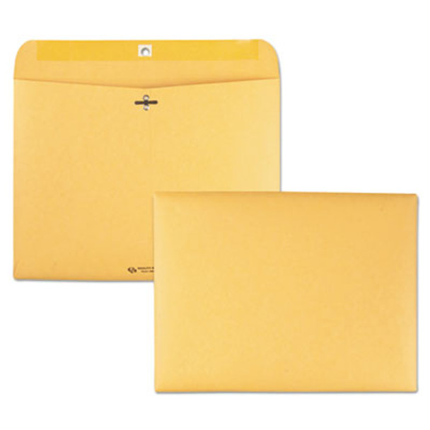 Redi-File Clasp Envelope, #90, Cheese Blade Flap, Clasp/Gummed Closure, 9 X 12, Brown Kraft, 100/Box